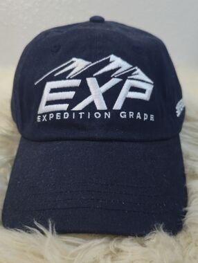 EXP Expedition Grape Snapback Hat Navy Blue Adjustable Cap Outdoor Logo